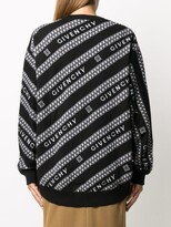 Thumbnail for your product : Givenchy Logo Diagonal Stripe Knitted Jumper