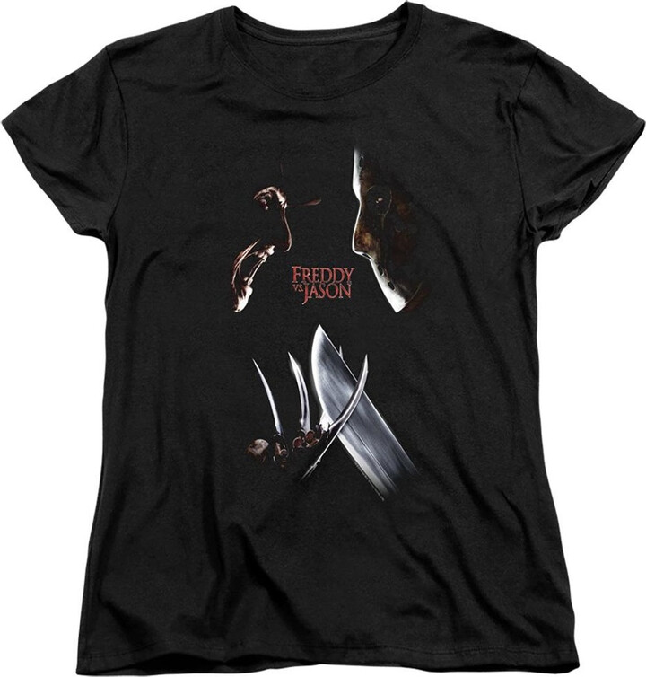 Gildan Freddy Vs Jason Face Off Short Sleeve Women´s Tee / T-Shirt