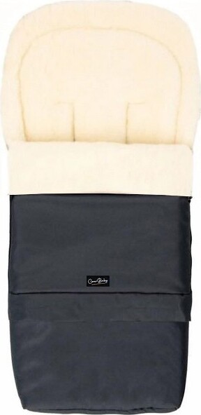 Cover Baby LLC Cover Baby 0-3 Years Scandinavian Organic Wool Adjustable Footmuff in Black Graphite