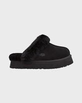 Thumbnail for your product : UGG Disquette Suede & Shearling Platform Slippers