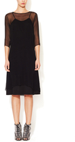 Thumbnail for your product : Theyskens' Theory Berry Crinkle Silk Chiffon Dress