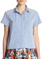 Thumbnail for your product : Alice + Olivia Koi Oxford Button-Down Shirt