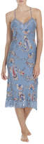Thumbnail for your product : Jonquil Paisley Print Lace-Trim Nightgown