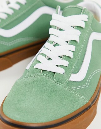 Vans Old Skool rubber sole sneakers in green - ShopStyle