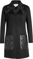 Thumbnail for your product : Fendi Wool Coat with Leather Pockets