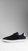 Thumbnail for your product : Burberry Perforated Suede Trainers