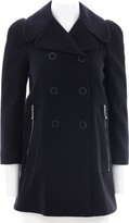 Women's Double Breasted Coat Wool Ble 