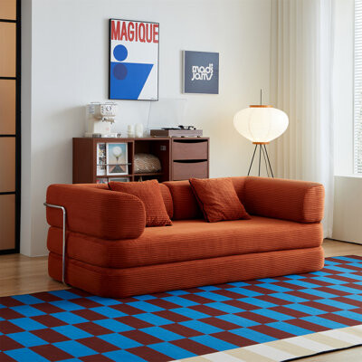 Ivy Bronx Floor CouchCompressed SofaConvertible Floor Sofa Bed With Convertible Blanket PillowEnhanced Frame StabilityComfy Couch Lounge Sleeper BedFor Liv