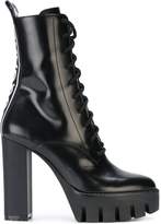 Thumbnail for your product : DSQUARED2 logo strap rubber lug sole boots