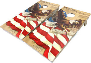 West Georgia Cornhole Declaration of Independence and Eagle 10 Piece Cornhole Set