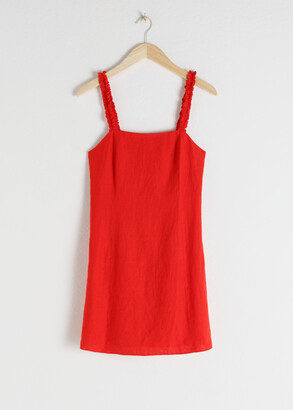 & other stories linen mini dress