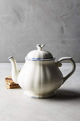 Gien Faiencerie De  Filet Bleu Teapot