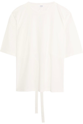 Jil Sander Open-back Cotton-jersey T-shirt - White