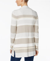 Thumbnail for your product : Charter Club Petite Striped Open-Front Cardigan, Only at Macy's