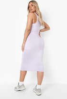 Thumbnail for your product : boohoo Plus Rib Racer Front Midi Bodycon Dress