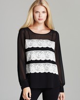 Thumbnail for your product : Karen Kane Lace Contrast Top
