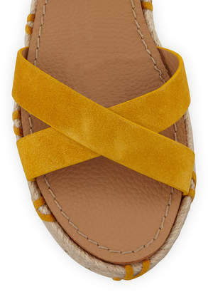 Sigerson Morrison Jacky Ankle-Wrap Platform Sandals