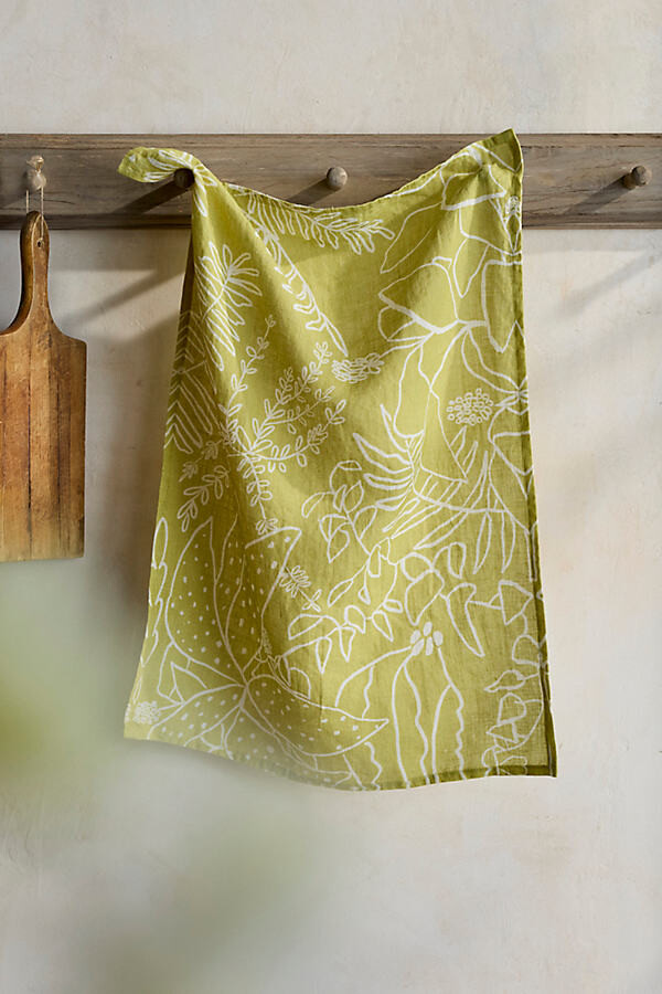 Botanical Linework Dish Towel at Terrain