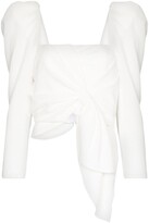 Thumbnail for your product : Johanna Ortiz Snowy puff-sleeve blouse