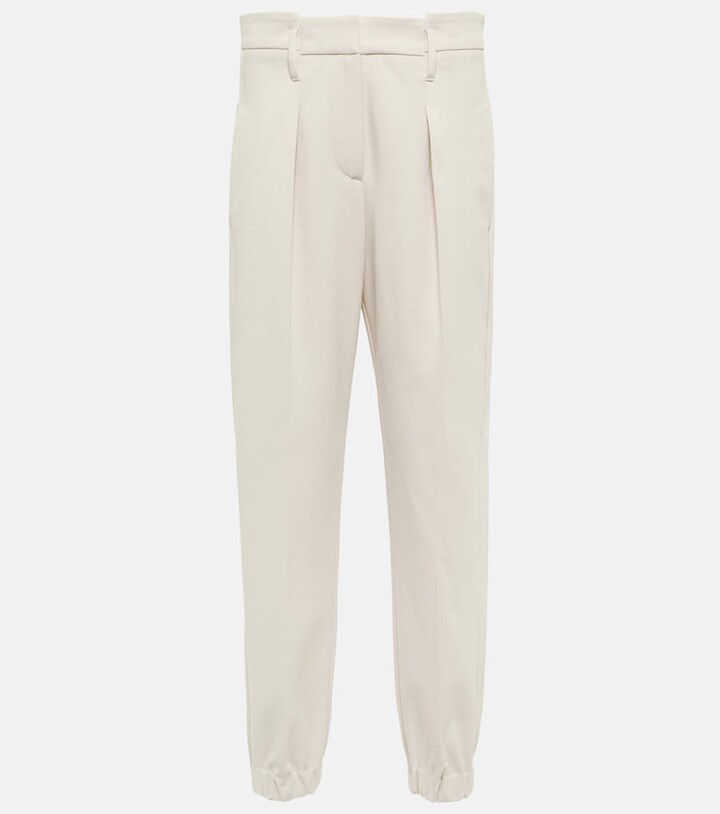 Brunello Cucinelli Cropped cotton-blend pants