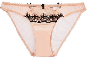 Mimi Holliday Bisou Bisou Zoo Low-Rise Silk-Blend Tulle And Lace Briefs