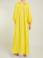 Thumbnail for your product : Three Graces London Almost A Honeymoon Crinkle Cotton Dress - Yellow