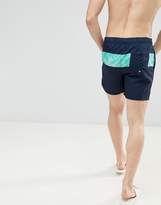 Thumbnail for your product : Hollister Core Guard Mid Stripe Print Swim Shorts Seagull Logo in Navy