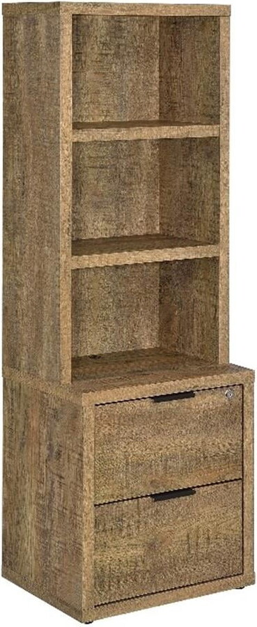 Coaster Fine Furniture Westpark 3-shelf Bookcase USB and Lockable Drawer Mango