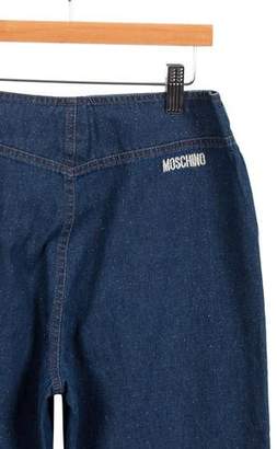 Moschino Girls' Cropped Glitter Jeans