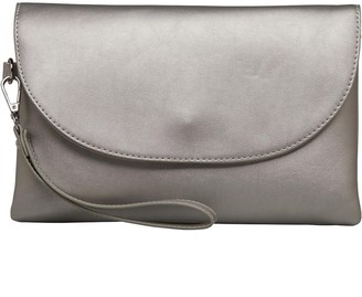 pewter grey clutch bag