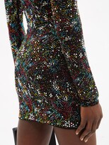 Thumbnail for your product : Alexandre Vauthier Firework Crystal-embellished Crepe Mini Dress - Black Multi