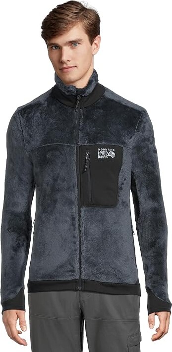 Mountain Hardwear Polartec(r) High Lofttm Jacket Men's Coat Moon Blue/Black : SM, Elastane/Polyester