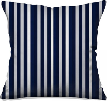 VisionDecor Blue Stripes Throw Pillow, Pattern Double Sided Pillows