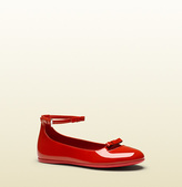 Thumbnail for your product : Gucci Patent Leather Ballet Flat With Bow