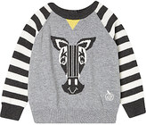 Thumbnail for your product : Bonnie Baby Striped sleeve zebra jumper