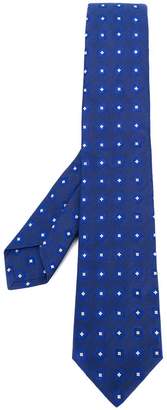 Kiton square print tie
