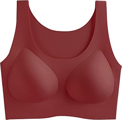 Niidor Seamless Wireless Invisible Bra Wirefree T-Shirt Bra with Removable Pads Thin Soft Comfy