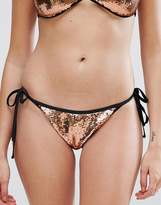 Thumbnail for your product : PrettyLittleThing Sequin Bikini Bottoms
