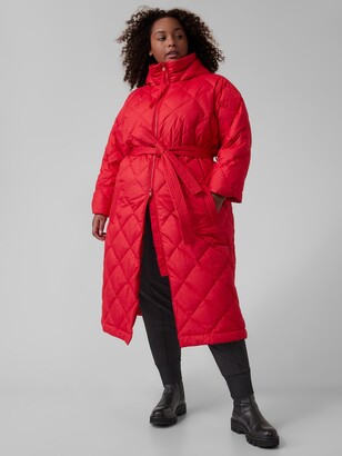 plus size red coat