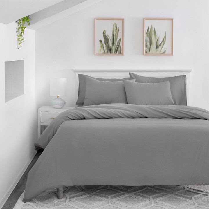 Welspun Basics 3pc King Carter Percale Reversible Comforter Set Dark