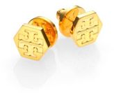 Thumbnail for your product : Tory Burch Hexagon Logo Stud Earrings/Goldtone