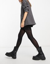 Thumbnail for your product : ASOS DESIGN 40 denier tights with bum tum thigh support in black
