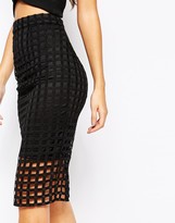 Thumbnail for your product : Lipsy Grid Pencil Skirt