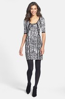 Thumbnail for your product : Laundry by Shelli Segal Mixed Animal Pattern Sweater Dress