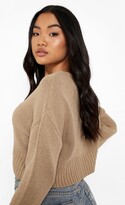 Thumbnail for your product : boohoo Petite Recycled Crop Jumper