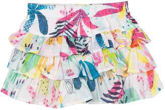Catimini Girls Oasis Print Ruffle Skirt