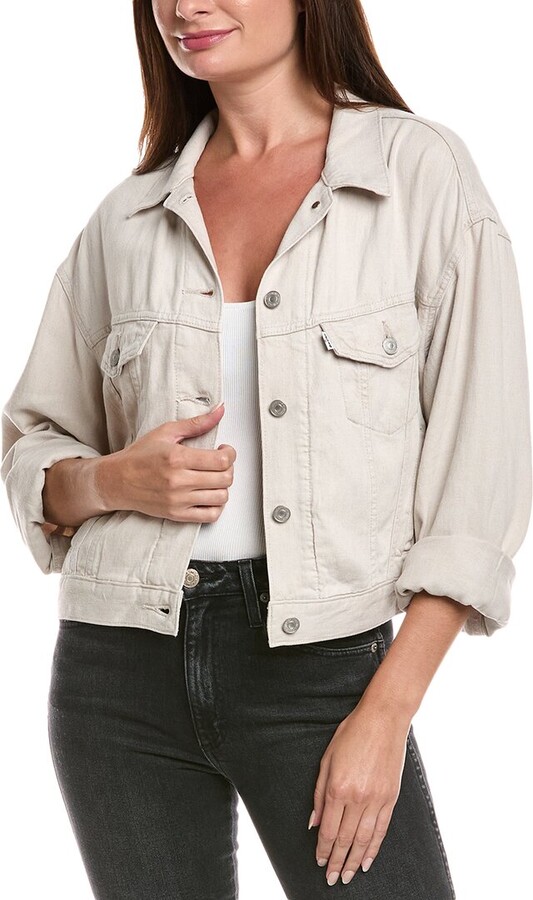 Levi's Shrunken 90S Linen-Blend Trucker Jacket