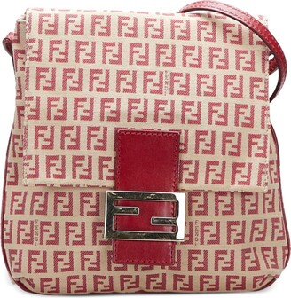 FENDI Vintage Logo Zucchino Monogram Pochette Handbag Beige -  UK