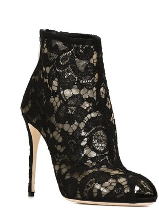 Dolce & Gabbana Floral Lace Booties