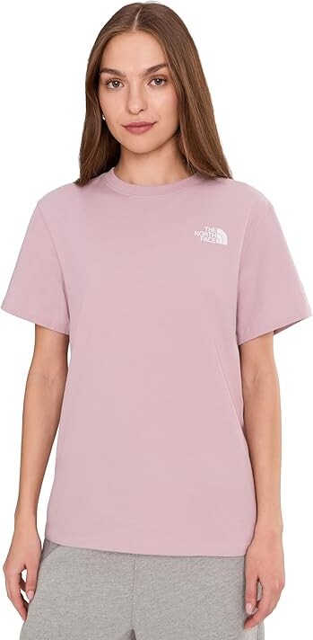 The North Face Evolution Box NSE Short Sleeve T-Shirts Women's Short Sleeve Pullover Metal Pink : MD, Cotton
